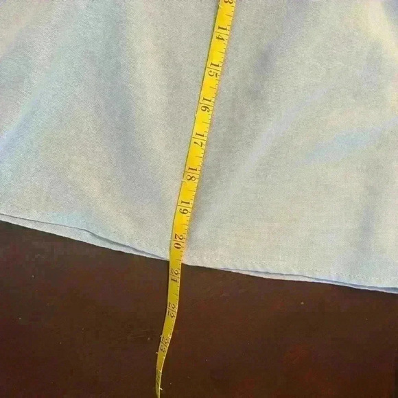 Savanna Jane Blue Floral Embroidered Babydoll Tank with Tie Knot Shoulder Small - Picture 8 of 9